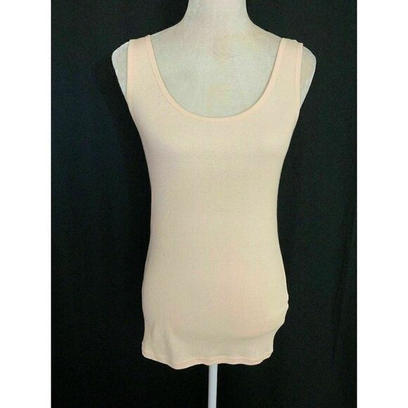 Club Monaco Pale Pink Ribbed jersey tank top - Picture 1 of 6